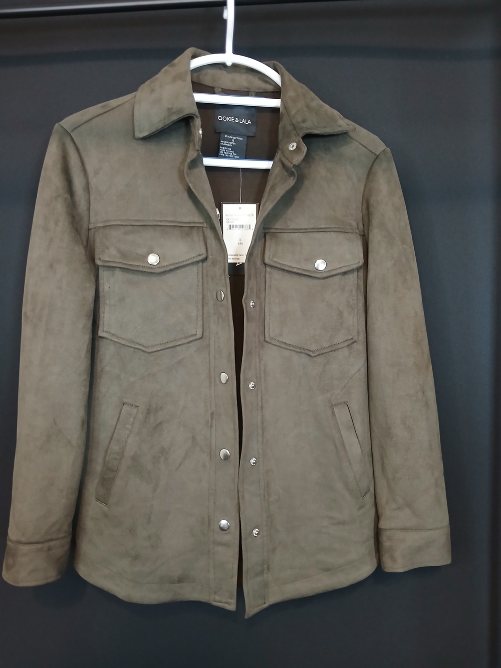 Ookie & Lala Olive Green Suede Jacket